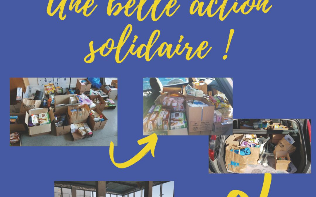 Collecte solidaire au profit des Ukrainiens.